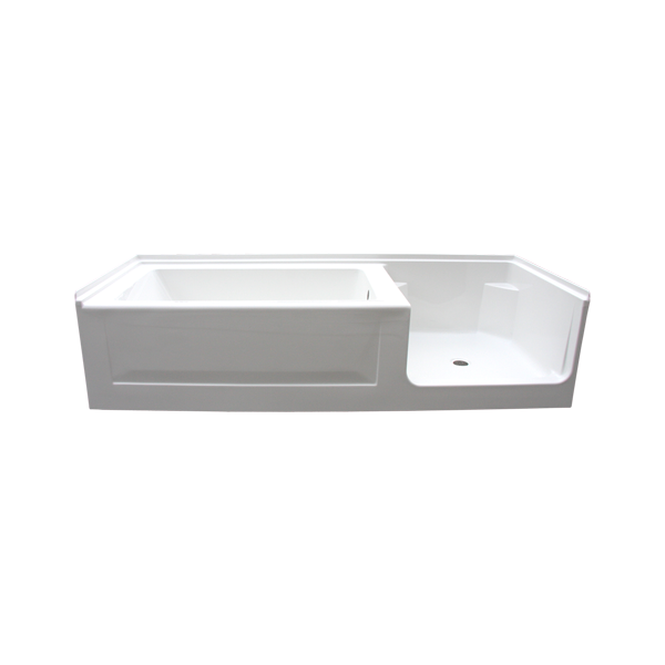 Pemberton Soaker Tub & Shower Unit 8 ft Glass World [bathtubs